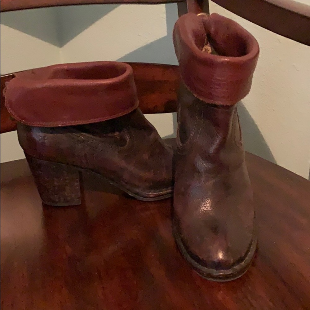 Brown Frye ankle boots